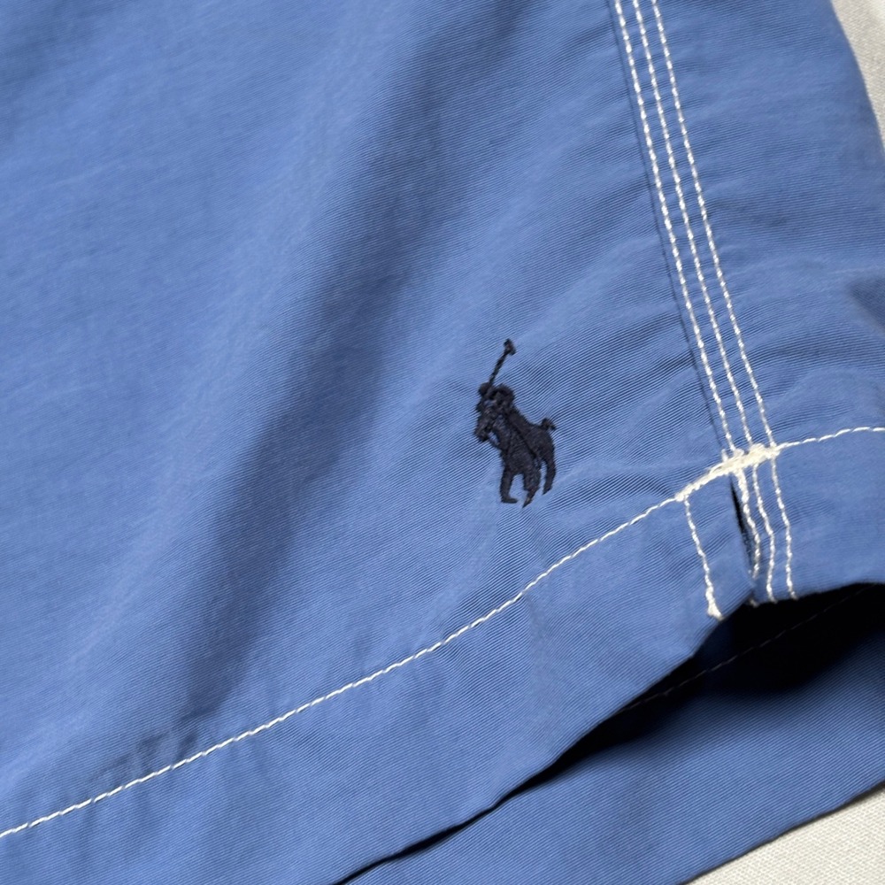 Polo Ralph Lauren Swim Trunks Mens XL Cargo Blue Drawstring Pony Logo - Picture 3 of 12